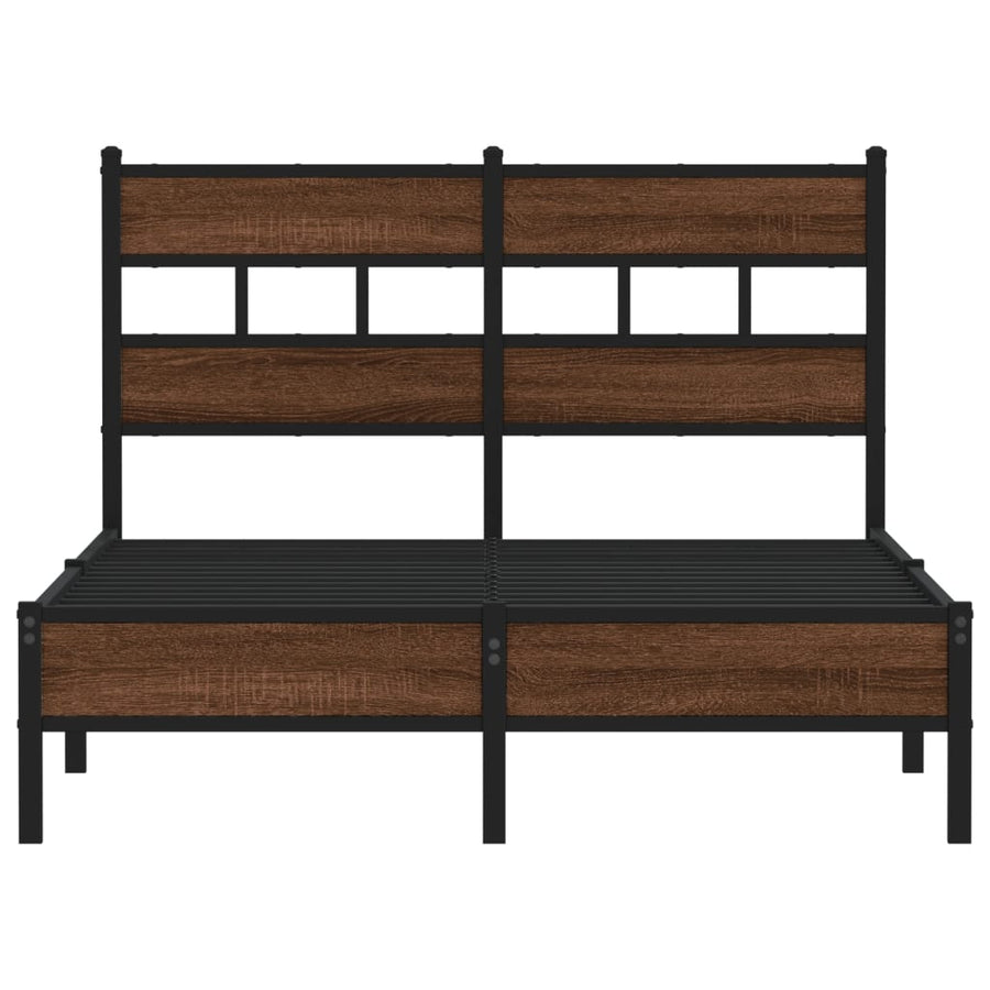 Bedframe zonder matras bewerkt hout bruin eikenkleur 120x200 cm