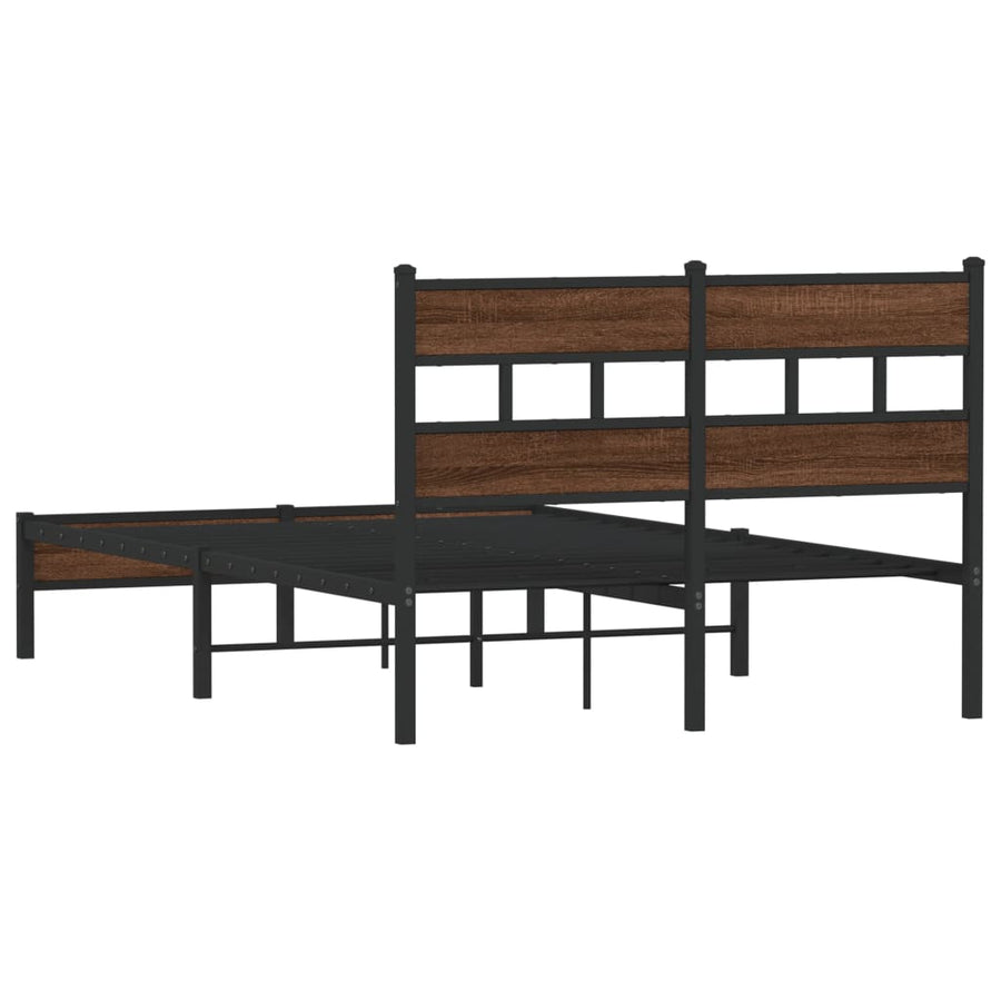 Bedframe zonder matras bewerkt hout bruin eikenkleur 120x200 cm