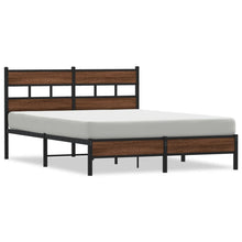 Bedframe zonder matras bewerkt hout bruin eikenkleur 137x190 cm