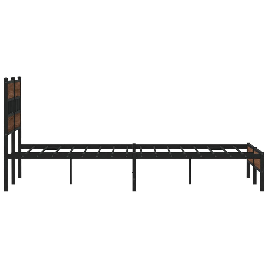 Bedframe Zonder Matras Bewerkt Hout 160 x 200 cm bruin eikenkleur