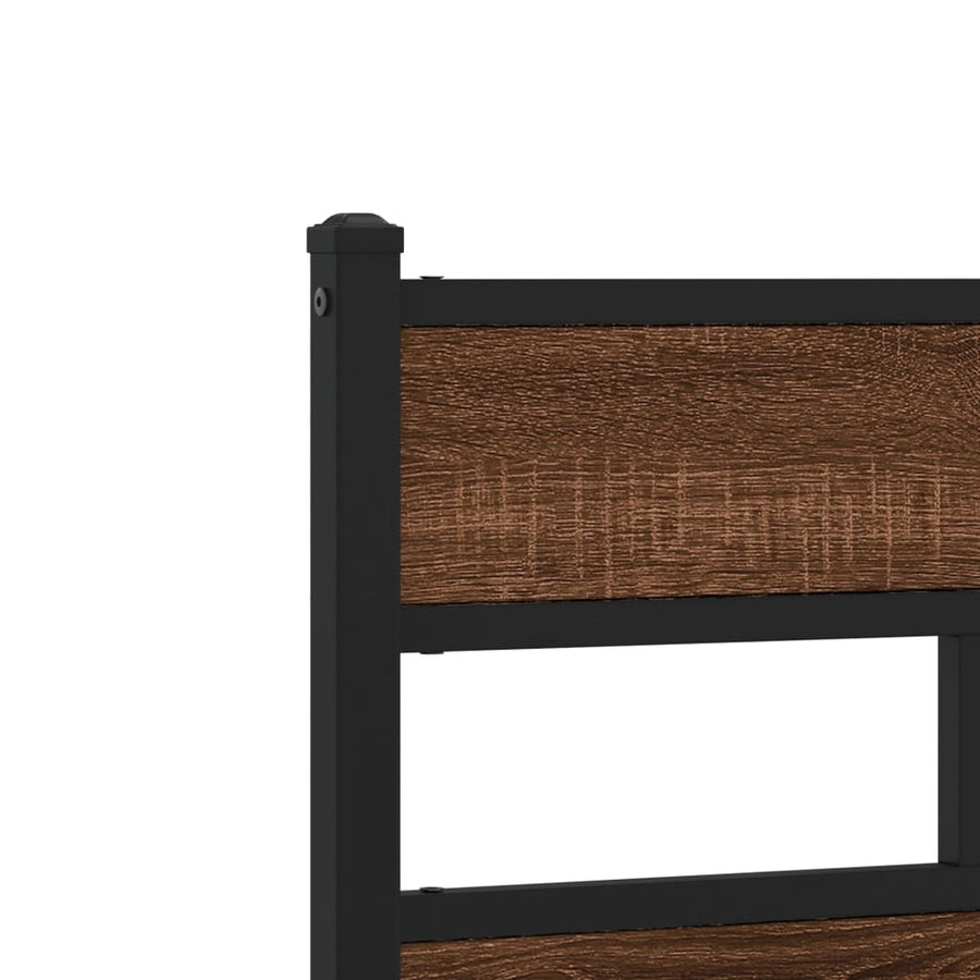 Bedframe zonder matras metaal bruin eikenkleurig 100x190 cm