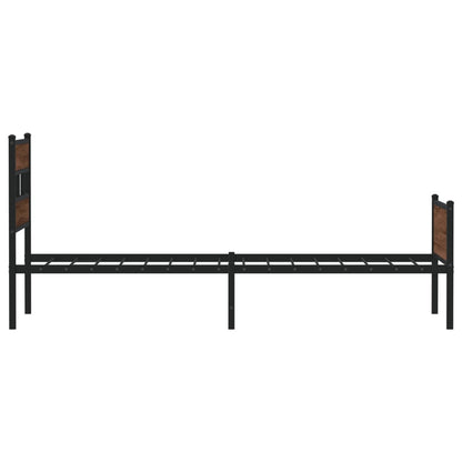 Bedframe zonder matras bewerkt hout bruin eikenkleur 80x200 cm
