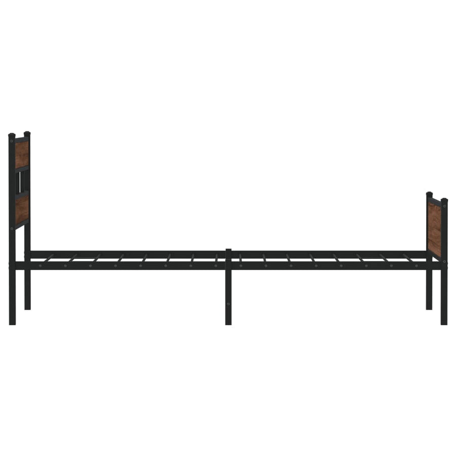 Bedframe zonder matras bewerkt hout bruin eikenkleur 80x200 cm