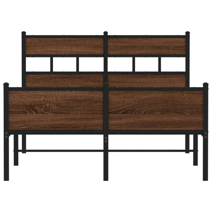 Bedframe zonder matras bewerkt hout bruin eikenkleur 120x190 cm