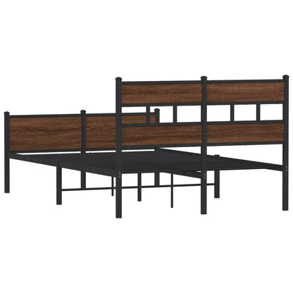 Bedframe zonder matras bewerkt hout bruin eikenkleur 120x190 cm