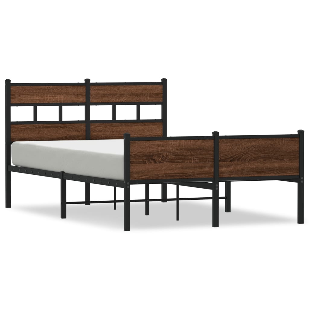 Bedframe zonder matras bewerkt hout bruin eikenkleur 120x200 cm
