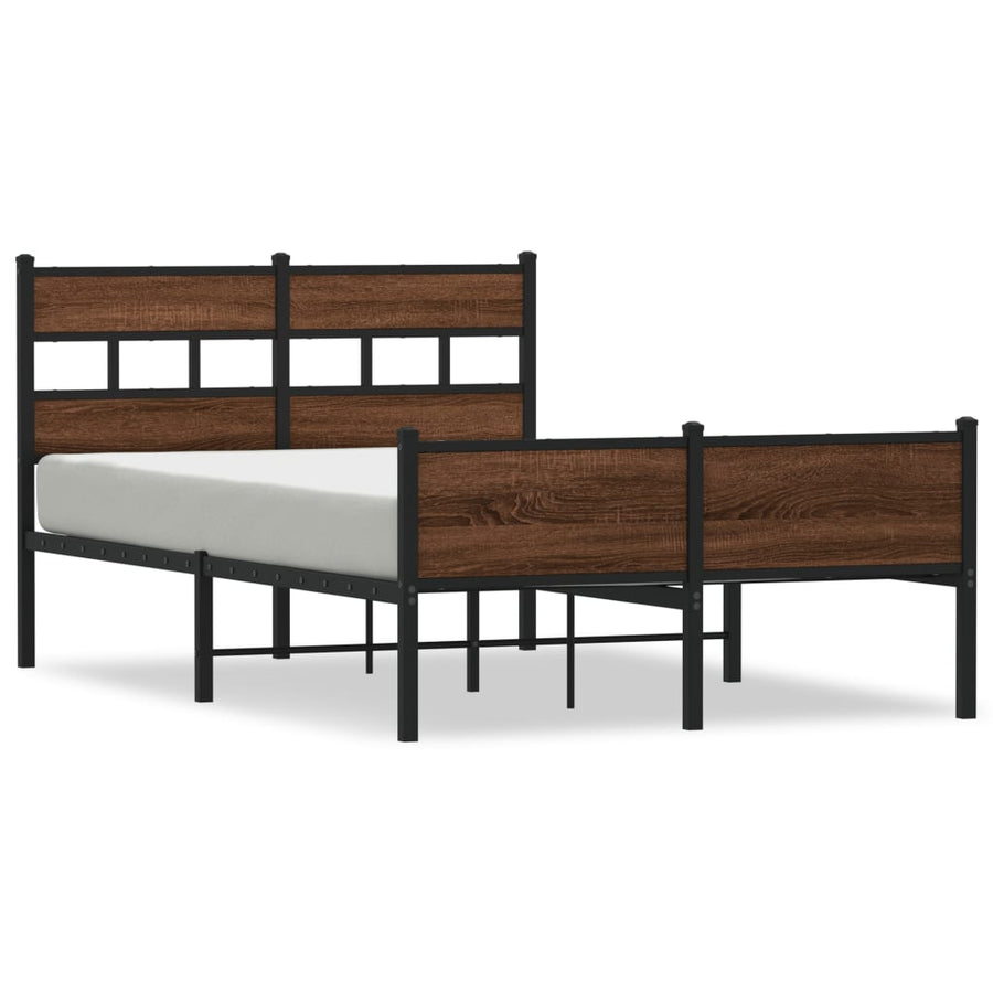 Bedframe zonder matras bewerkt hout bruin eikenkleur 120x200 cm