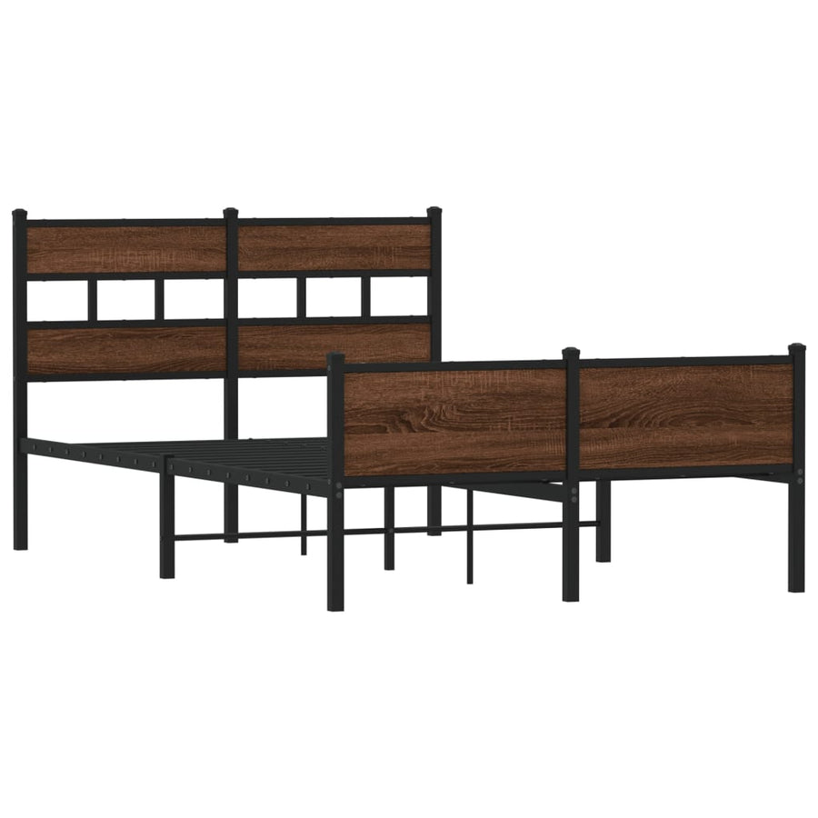 Bedframe zonder matras bewerkt hout bruin eikenkleur 120x200 cm