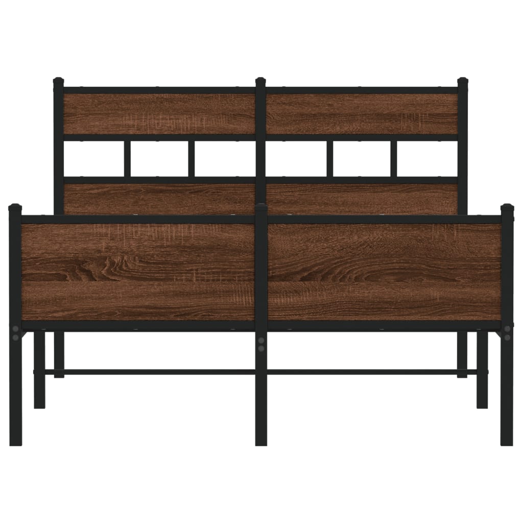 Bedframe zonder matras bewerkt hout bruin eikenkleur 120x200 cm