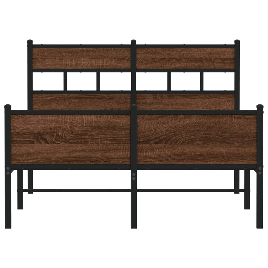 Bedframe zonder matras bewerkt hout bruin eikenkleur 120x200 cm