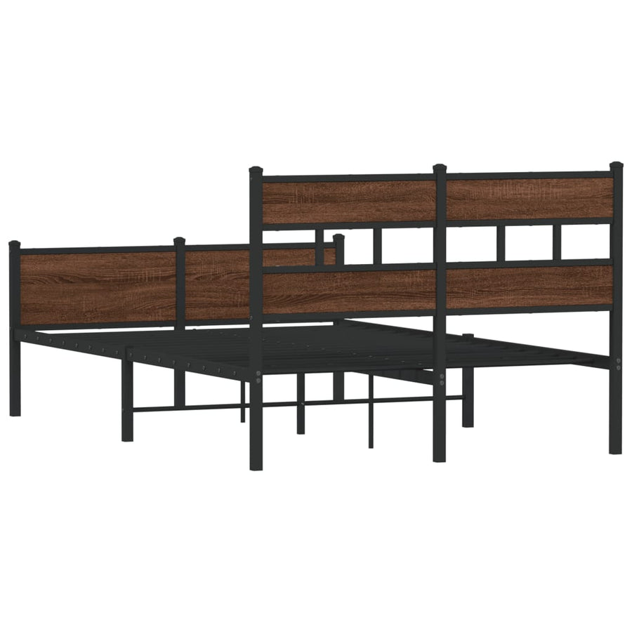 Bedframe zonder matras bewerkt hout bruin eikenkleur 120x200 cm