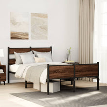 Bedframe zonder matras bewerkt hout bruin eikenkleur 120x200 cm