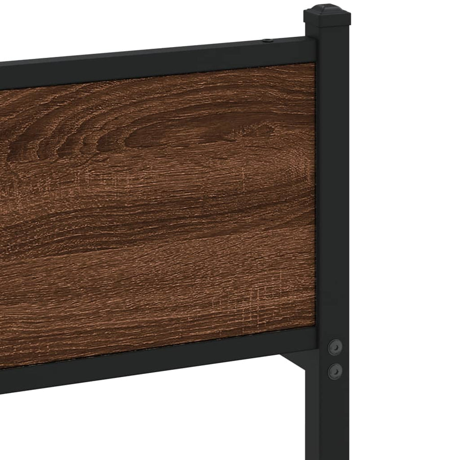 Bedframe zonder matras bewerkt hout bruin eikenkleur 137x190 cm