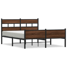 Bedframe zonder matras bewerkt hout bruin eikenkleur 140x190 cm