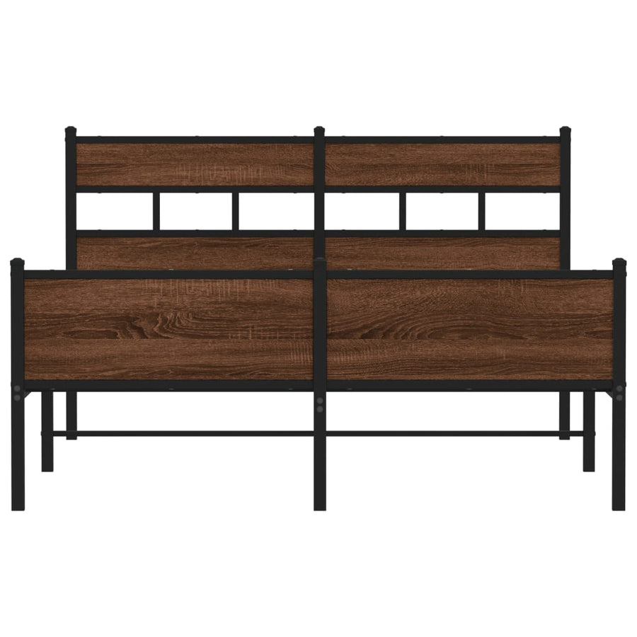 Bedframe zonder matras bewerkt hout bruin eikenkleur 140x190 cm