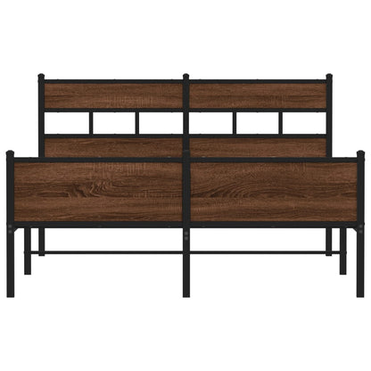 Bedframe zonder matras bewerkt hout bruin eikenkleur 140x200 cm