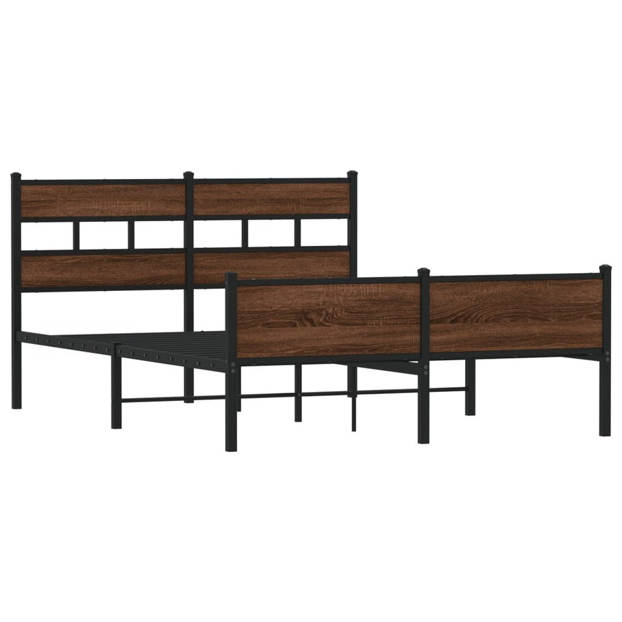 Bedframe zonder matras bewerkt hout bruin eikenkleur 150x200 cm