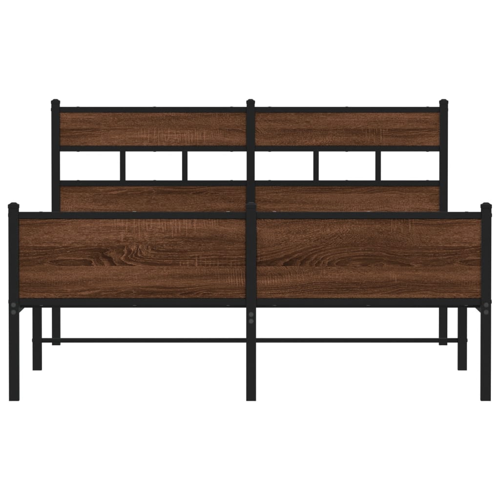 Bedframe zonder matras bewerkt hout bruin eikenkleur 150x200 cm