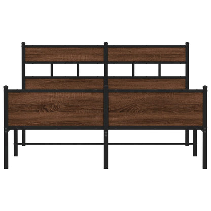 Bedframe zonder matras bewerkt hout bruin eikenkleur 150x200 cm