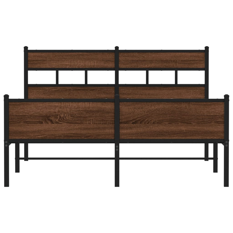 Bedframe zonder matras bewerkt hout bruin eikenkleur 150x200 cm