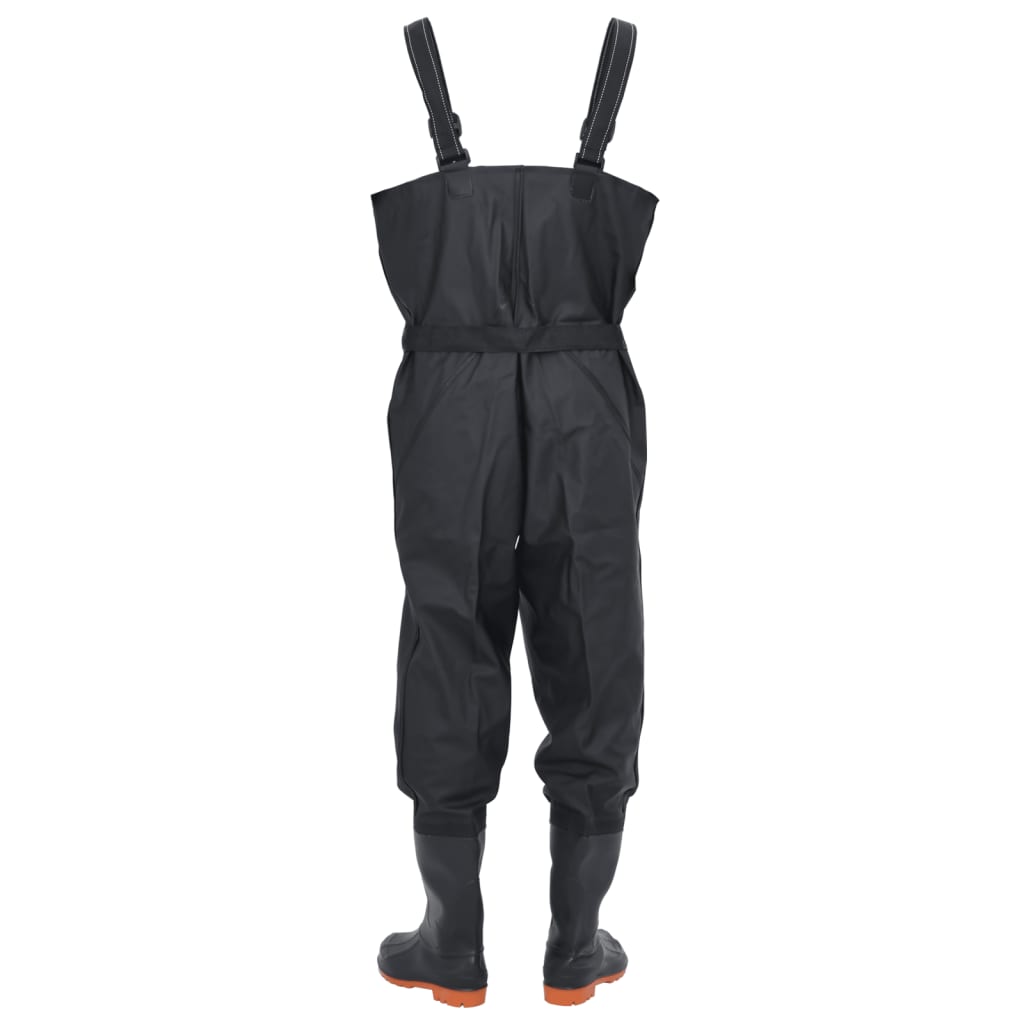 Waadpak met laarzen en riem maat 44 zwart