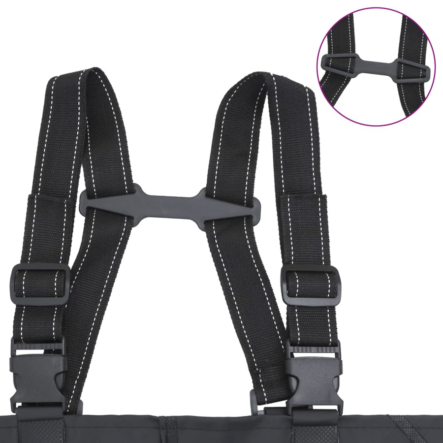 Waadpak met laarzen en riem maat 44 zwart