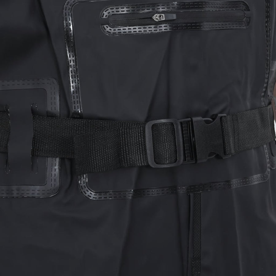 Waadpak met laarzen en riem maat 44 zwart
