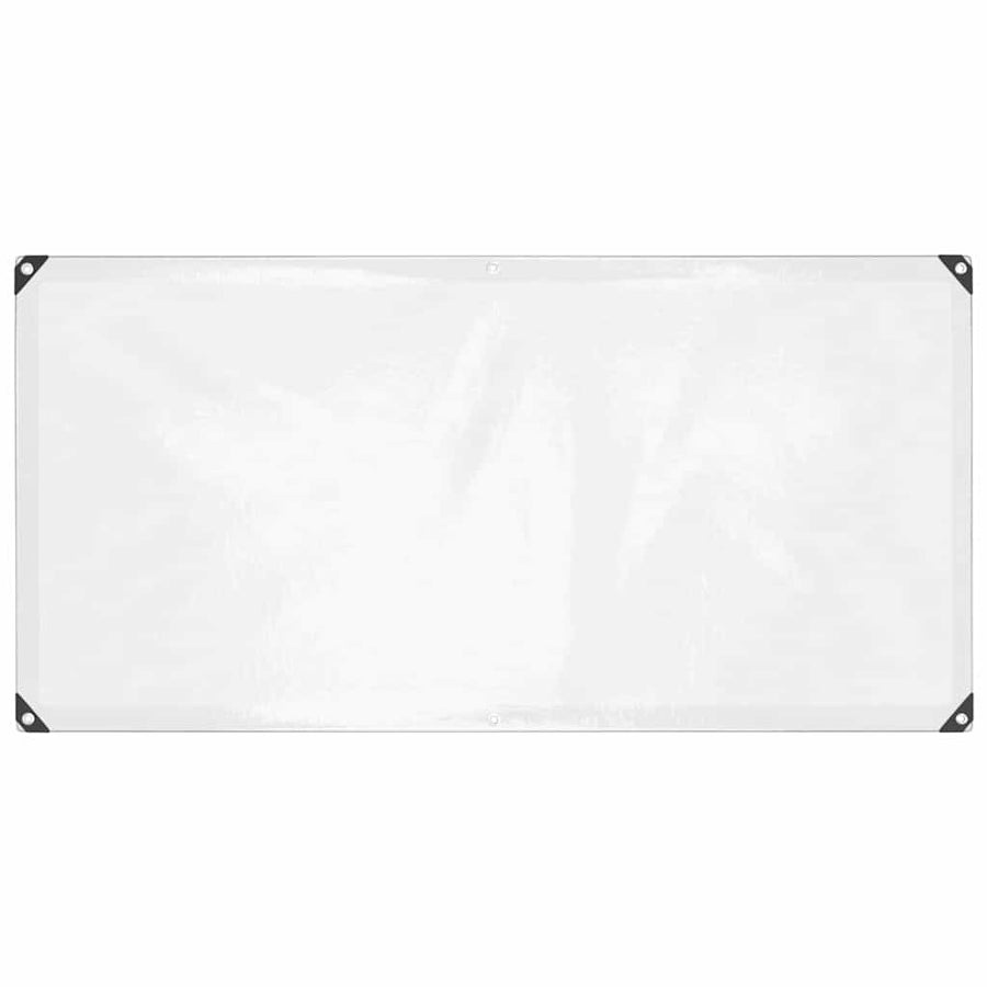 Doorzichtig zeildoek met zeilringen 1x2 m polyethyleen