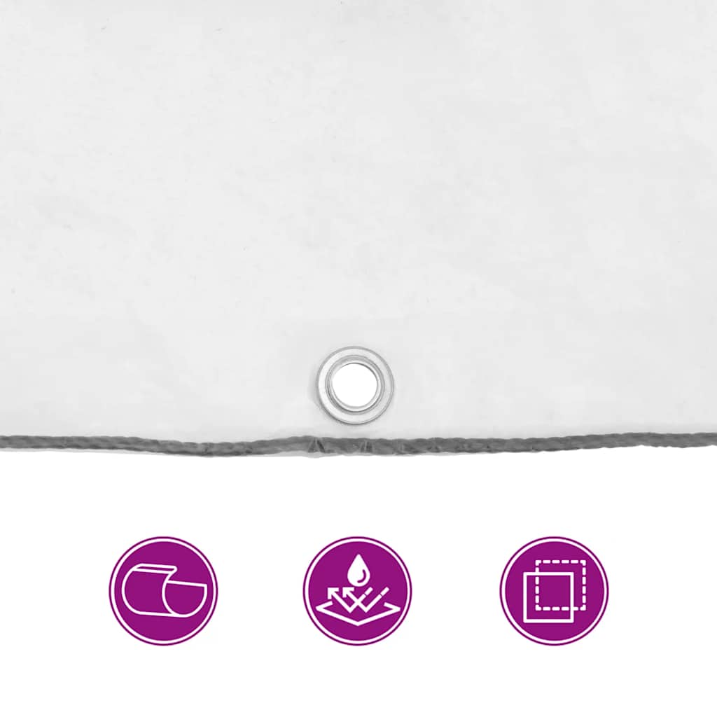 Doorzichtig zeildoek met zeilringen 1x2 m polyethyleen