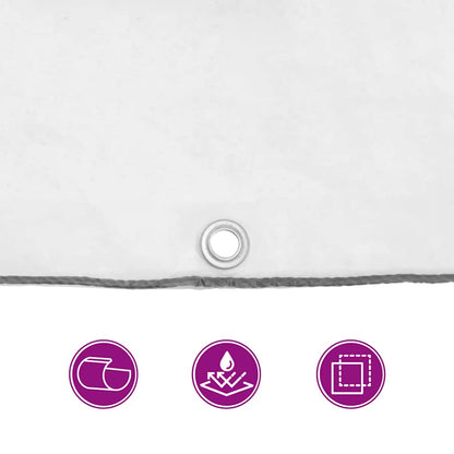 Doorzichtig zeildoek met zeilringen 1x2 m polyethyleen