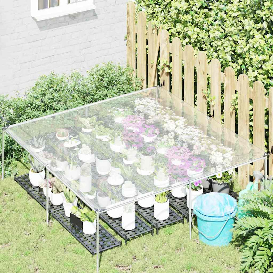 Doorzichtig zeildoek met zeilringen 2x2 m polyethyleen