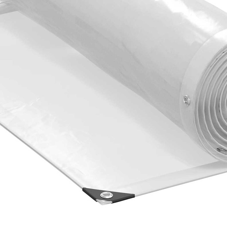 Doorzichtig zeildoek met zeilringen 2x2 m polyethyleen