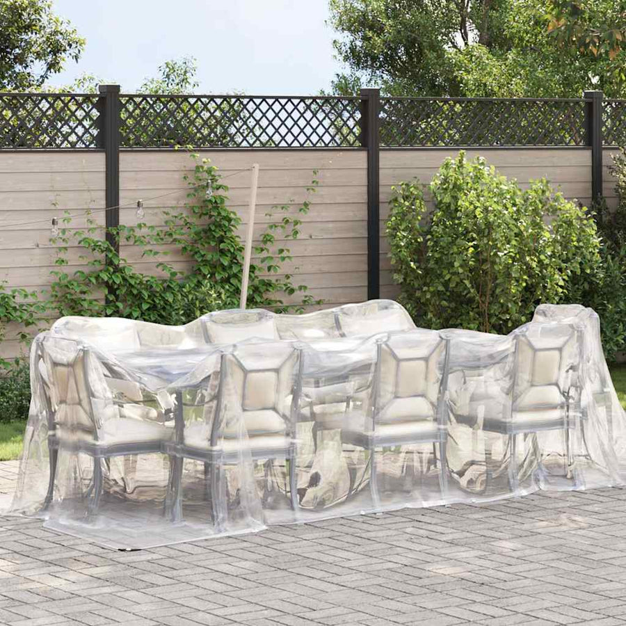 Doorzichtig zeildoek met zeilringen 2x4 m polyethyleen