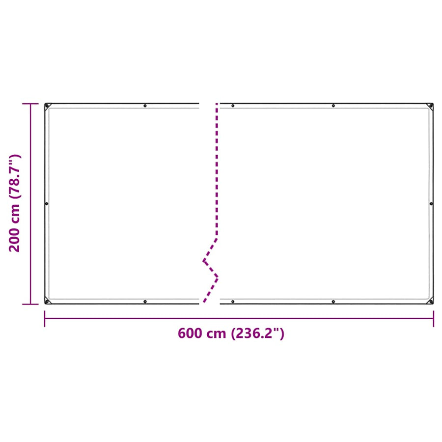 Doorzichtig Zeildoek Met Zeilringen Polyethyleen 2 x 6 m
