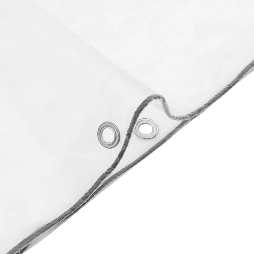 Doorzichtig zeildoek met zeilringen 2x10 m polyethyleen