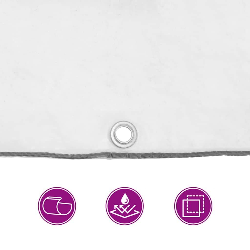 Doorzichtig zeildoek met zeilringen 3x12 m polyethyleen