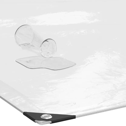 Doorzichtig zeildoek met zeilringen 5x8 m polyethyleen