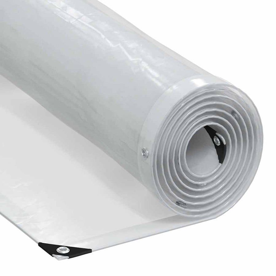 Doorzichtig zeildoek met zeilringen 6x8 m polyethyleen