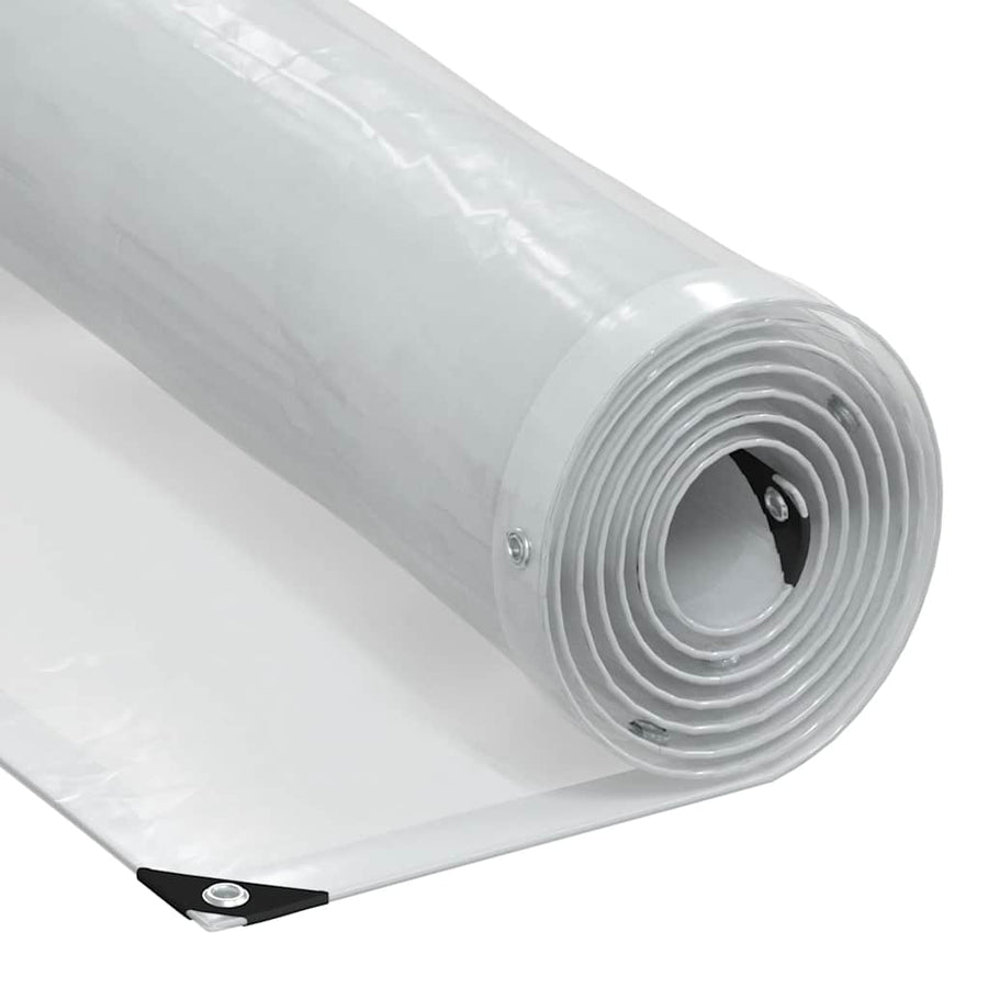 Doorzichtig zeildoek met zeilringen 6x12 m polyethyleen