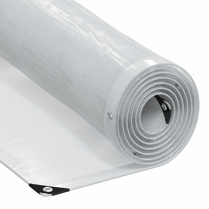 Doorzichtig zeildoek met zeilringen 8x8 m polyethyleen