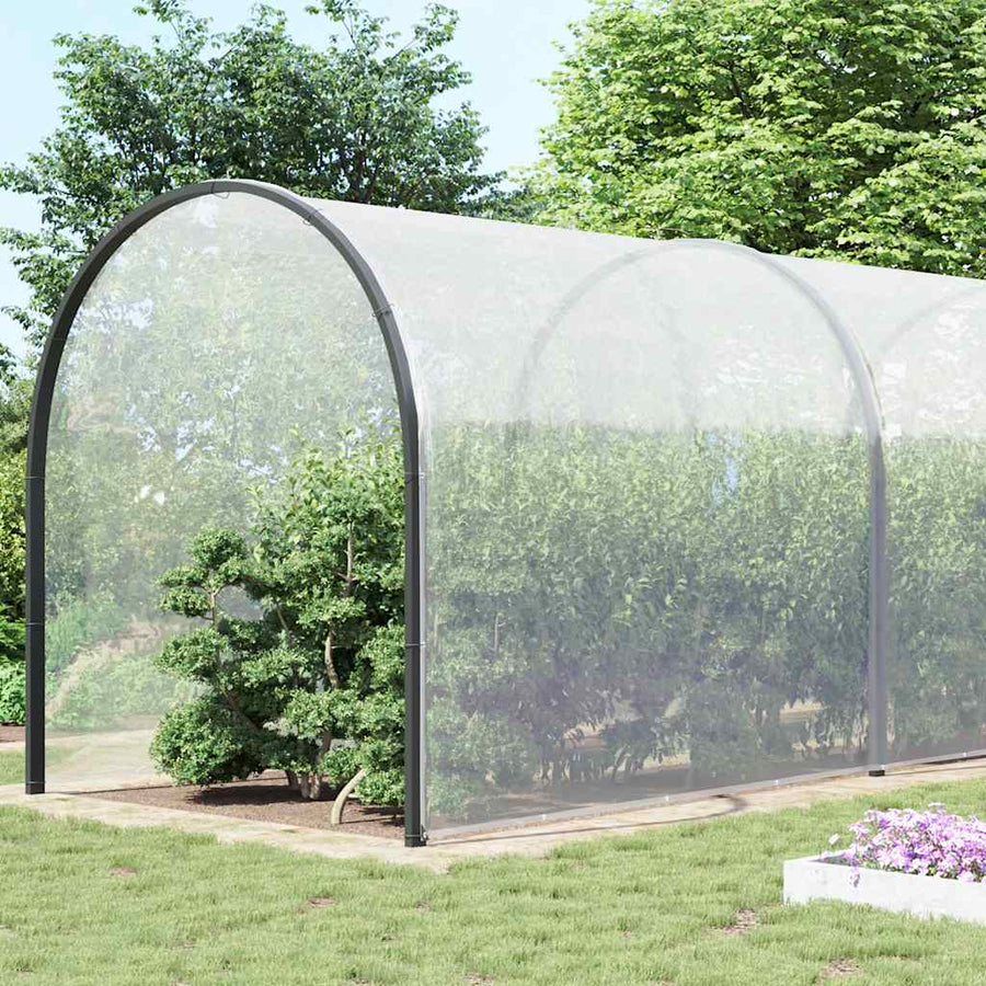 Doorzichtig zeildoek met zeilringen 12x12 m polyethyleen