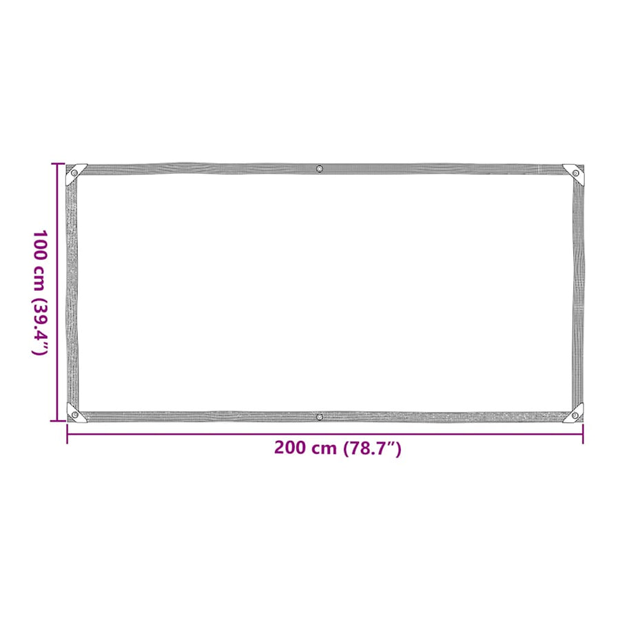 Doorzichtig Zeildoek Met Zeilringen Polyethyleen 1 x 2 m