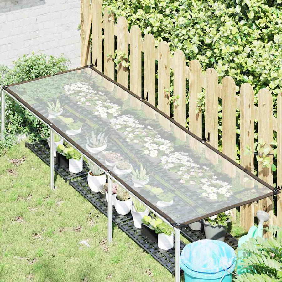 Doorzichtig zeildoek met zeilringen 1x3 m polyethyleen
