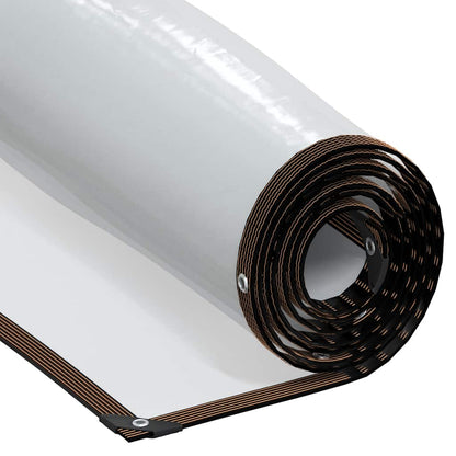 Doorzichtig zeildoek met zeilringen 1x4 m polyethyleen