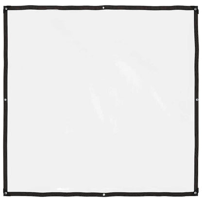 Doorzichtig zeildoek met zeilringen 2x2 m polyethyleen