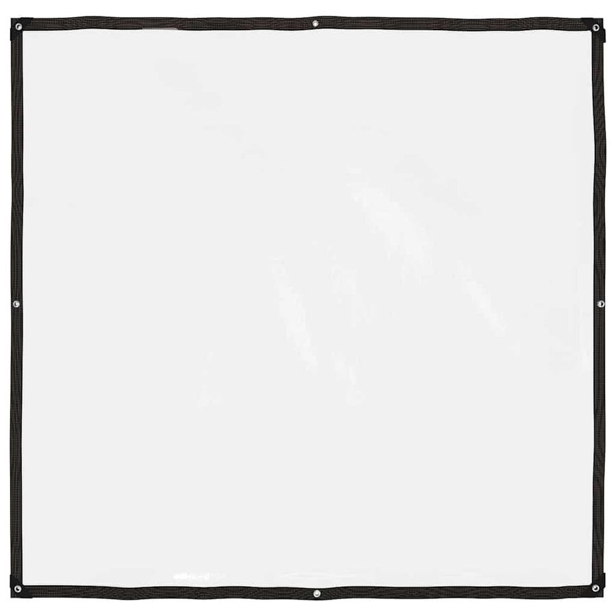 Doorzichtig zeildoek met zeilringen 2x2 m polyethyleen