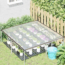 Doorzichtig zeildoek met zeilringen 2x2 m polyethyleen