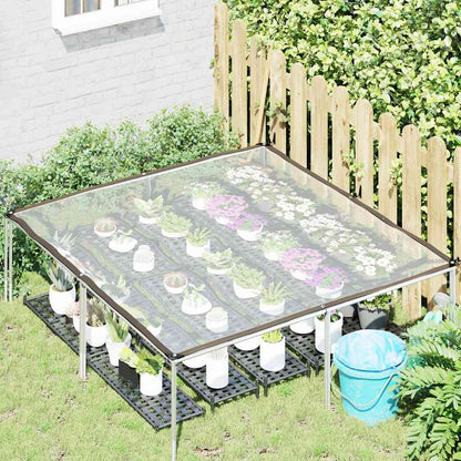 Doorzichtig zeildoek met zeilringen 2x2 m polyethyleen