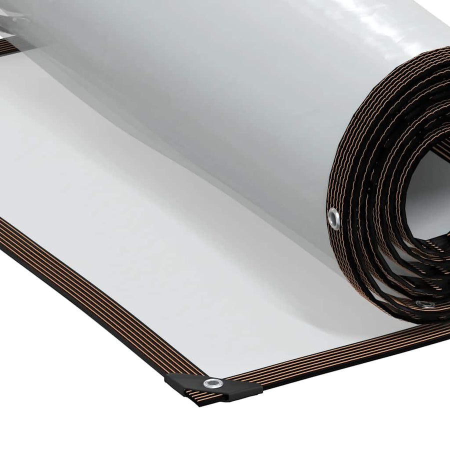 Doorzichtig zeildoek met zeilringen 2x2 m polyethyleen