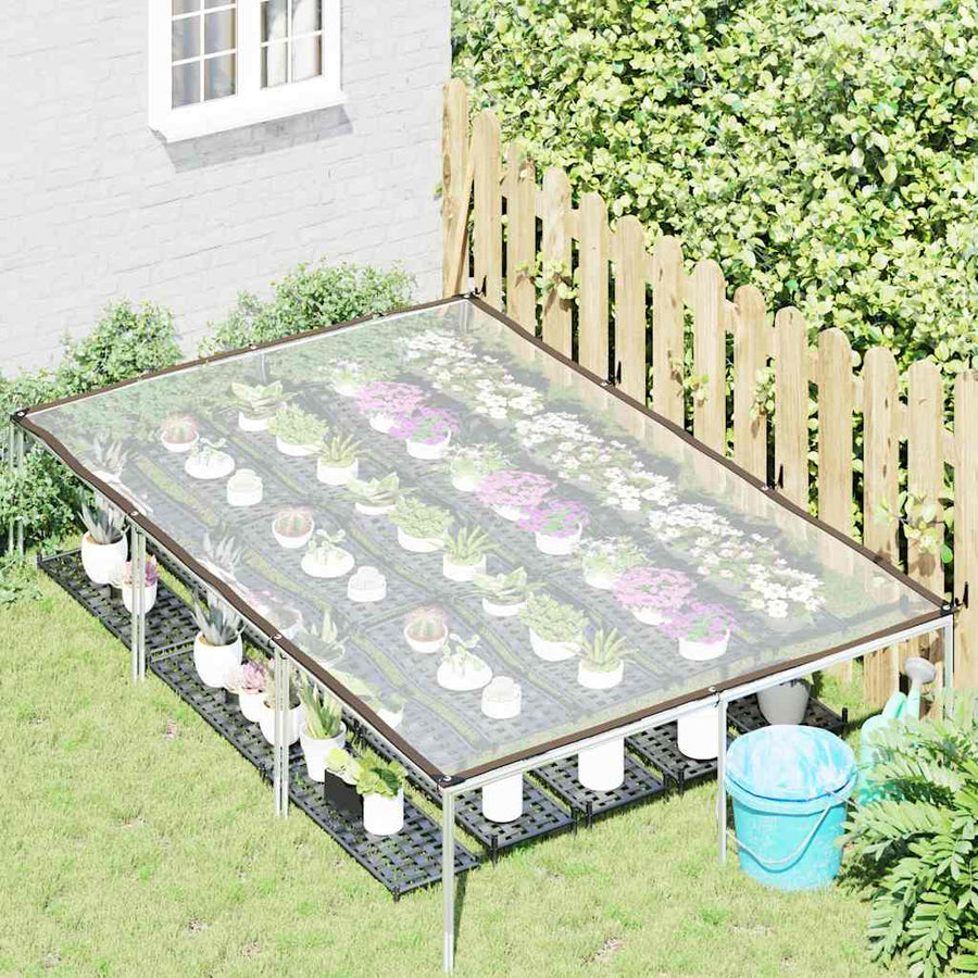 Doorzichtig zeildoek met zeilringen 2x3 m polyethyleen